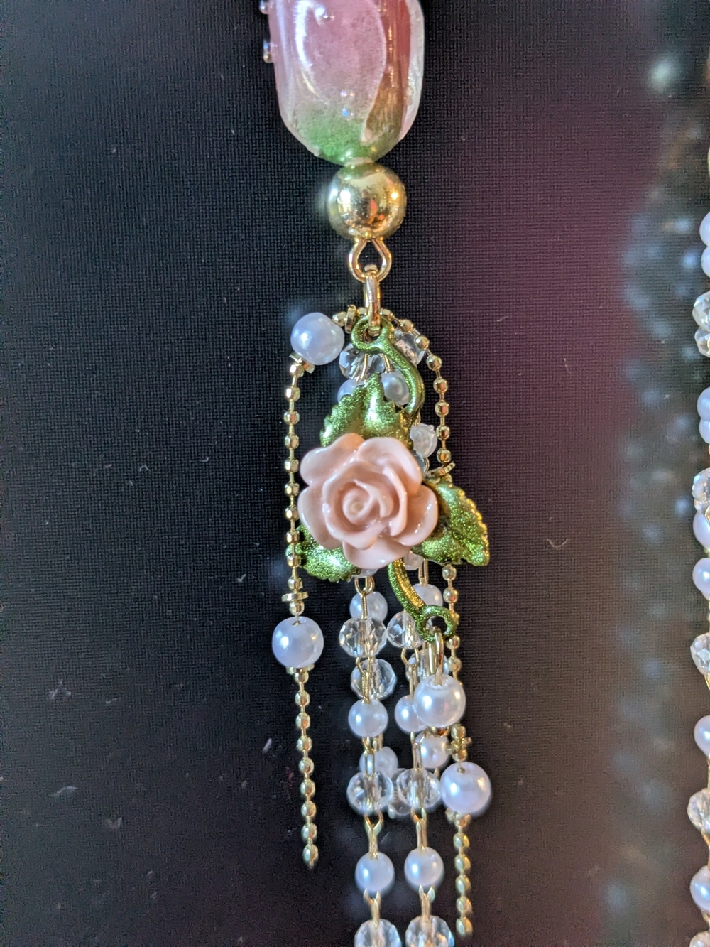 Indigenous Created Elegant Floral Dentalium Shell Statement Earrings - Picture 11 of 11